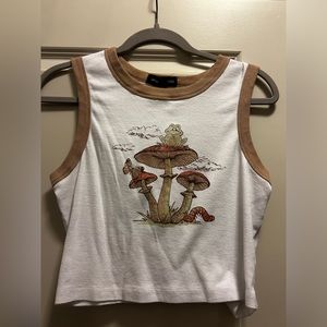 Vintage mushroom design tank top